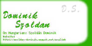 dominik szoldan business card